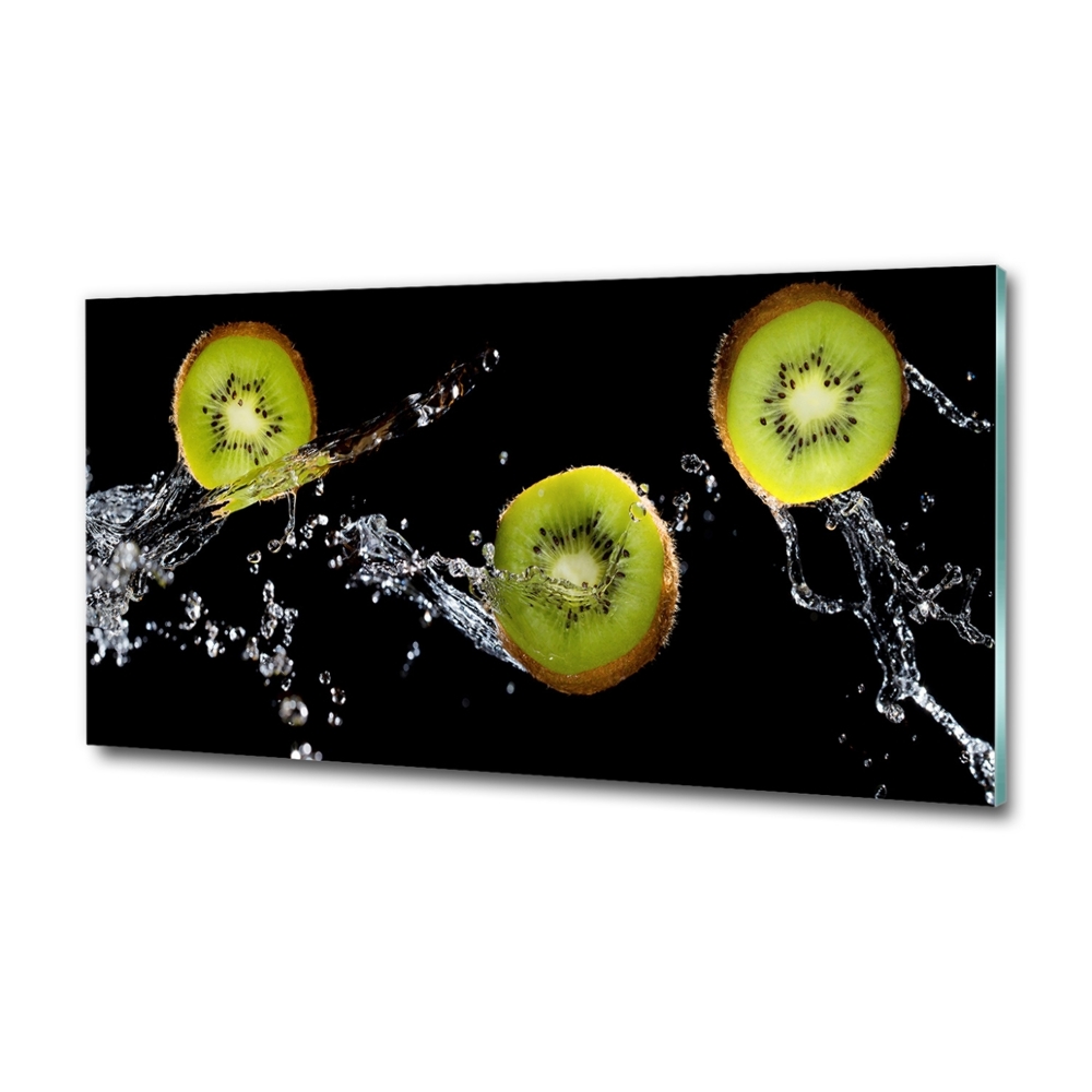 Glass art print Kiwi and water