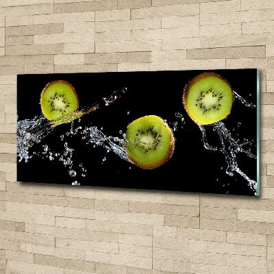 Glass art print Kiwi and water