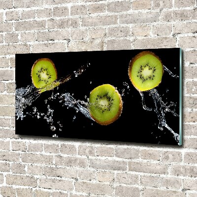 Glass art print Kiwi and water