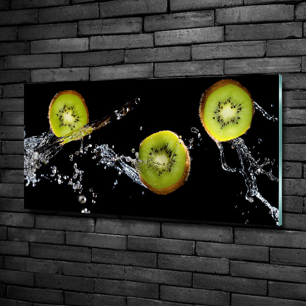 Glass art print Kiwi and water