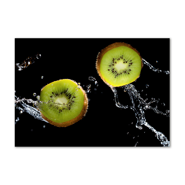 Glass art print Kiwi and water