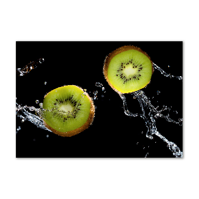 Glass art print Kiwi and water