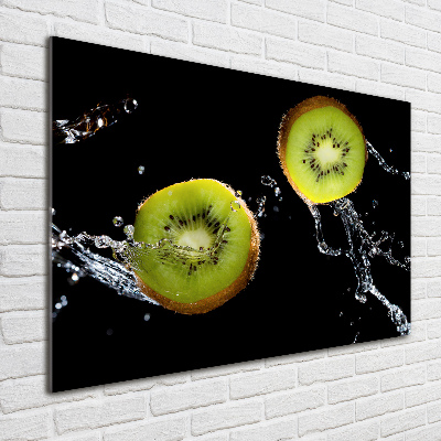 Glass art print Kiwi and water