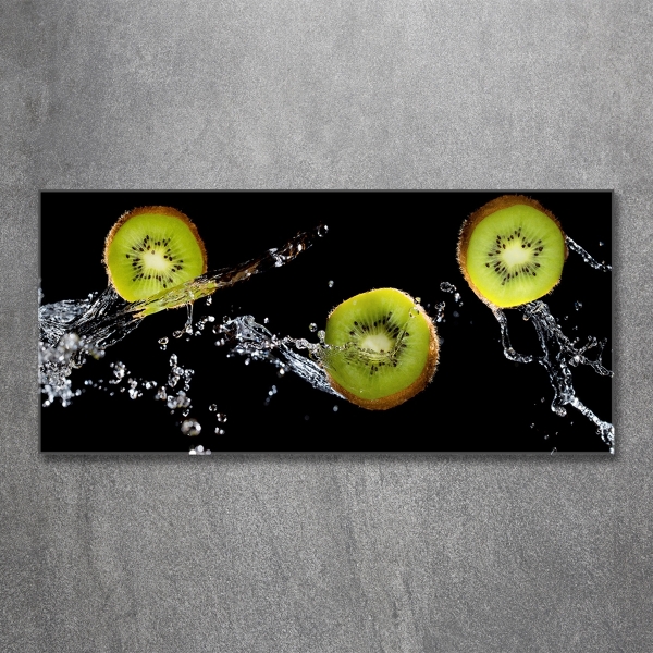 Glass art print Kiwi and water