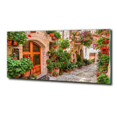 Printed glass wall art Charming street