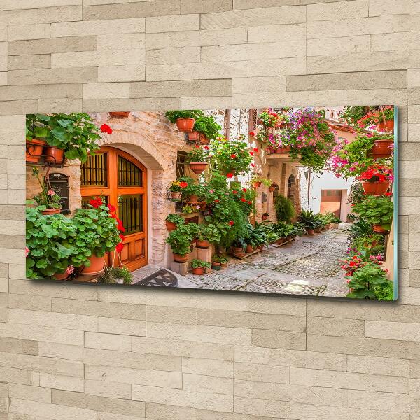 Printed glass wall art Charming street