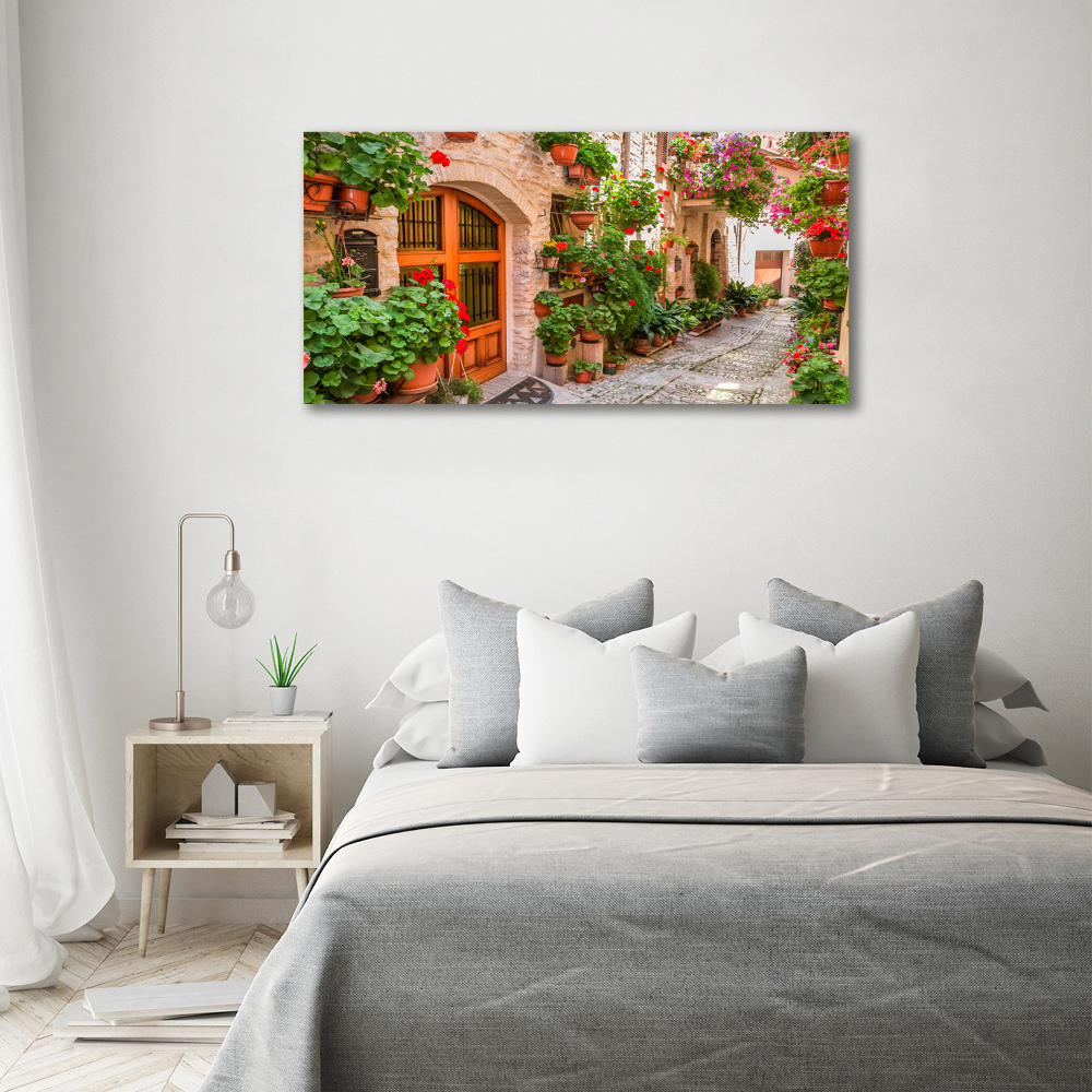 Printed glass wall art Charming street