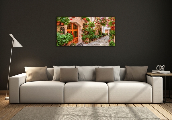 Printed glass wall art Charming street