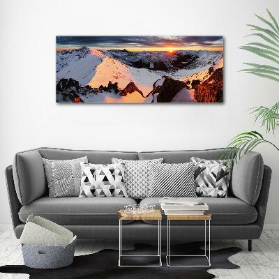 Photo printed on glass Mountains in winter