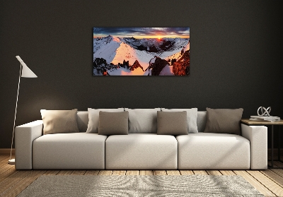 Photo printed on glass Mountains in winter