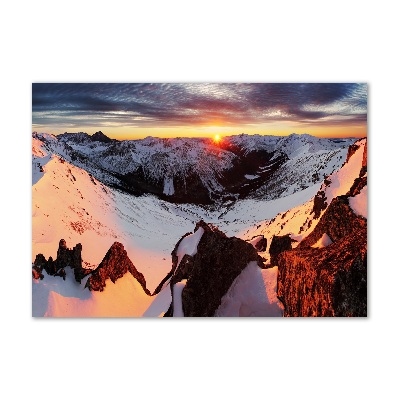 Photo printed on glass Mountains in winter