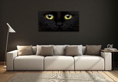 Glass wall art Cat's eyes