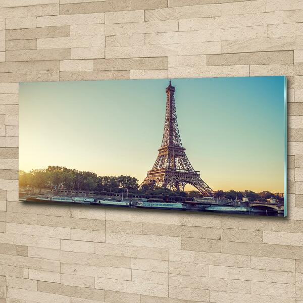 Glass wall art large Eiffel paris tower