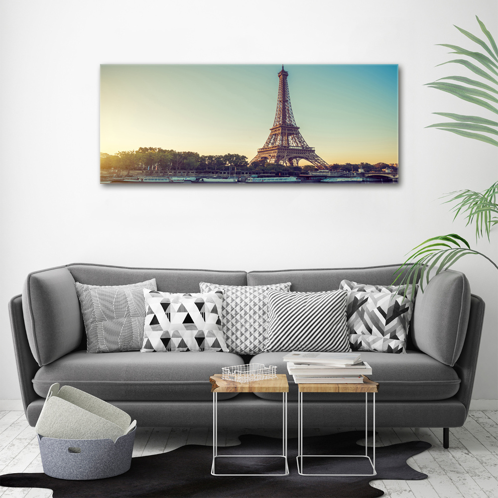 Glass wall art large Eiffel paris tower