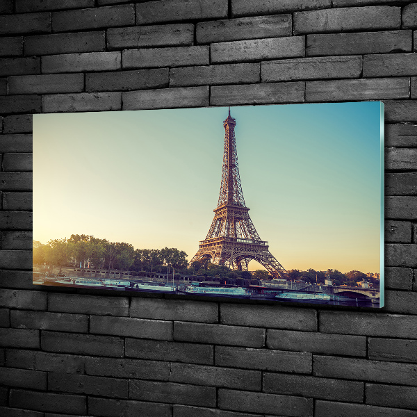 Glass wall art large Eiffel paris tower