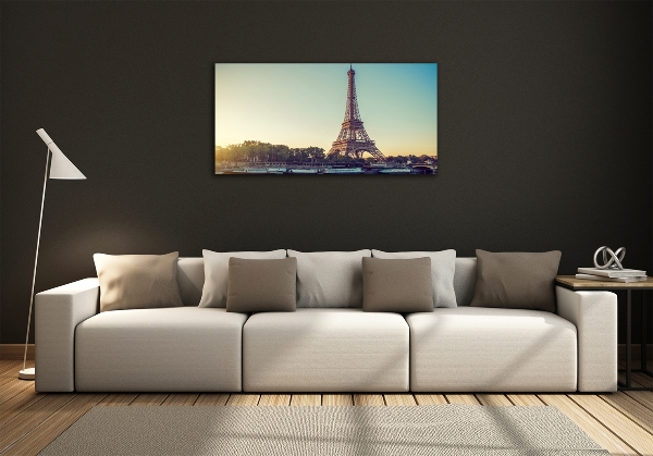 Glass wall art large Eiffel paris tower