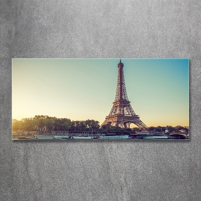 Glass wall art large Eiffel paris tower