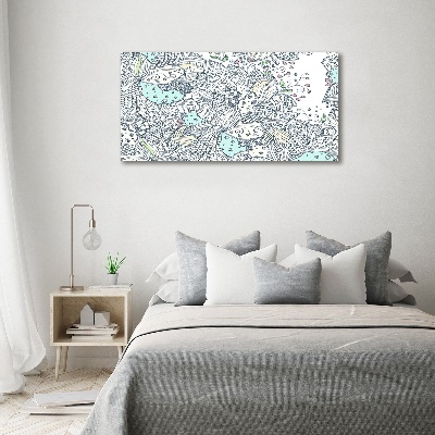 Glass picture wall art Floral pattern