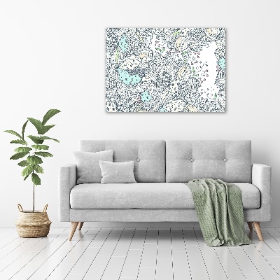 Glass picture wall art Floral pattern