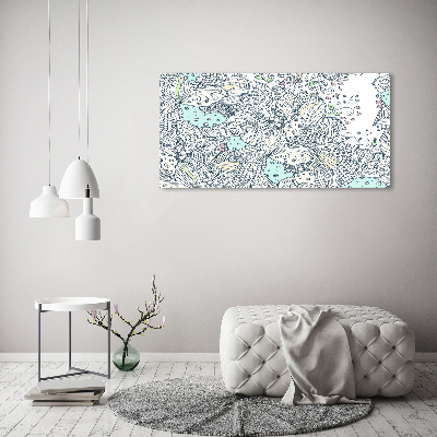 Glass picture wall art Floral pattern