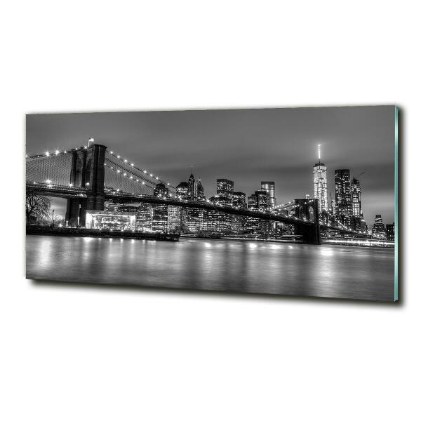 Glass picture print Brooklyn bridge