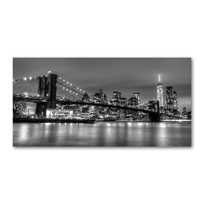 Glass picture print Brooklyn bridge