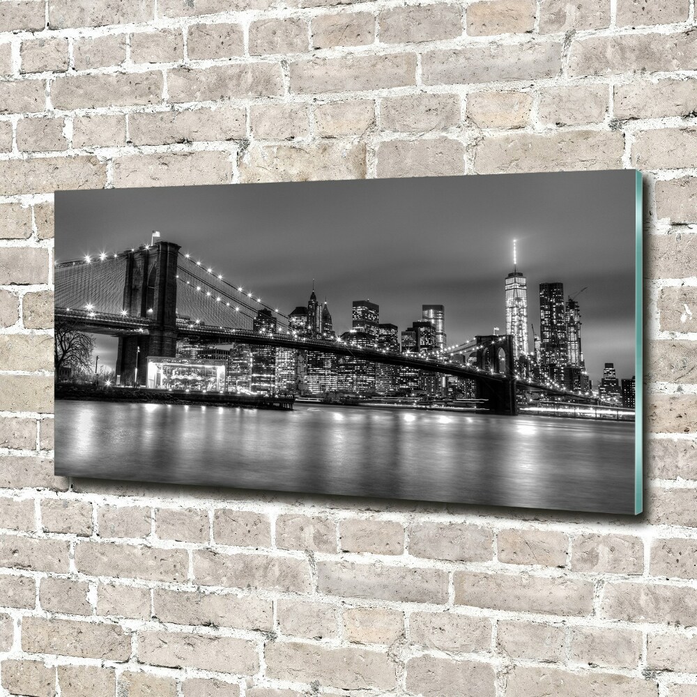 Glass picture print Brooklyn bridge