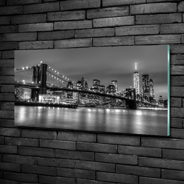 Glass picture print Brooklyn bridge