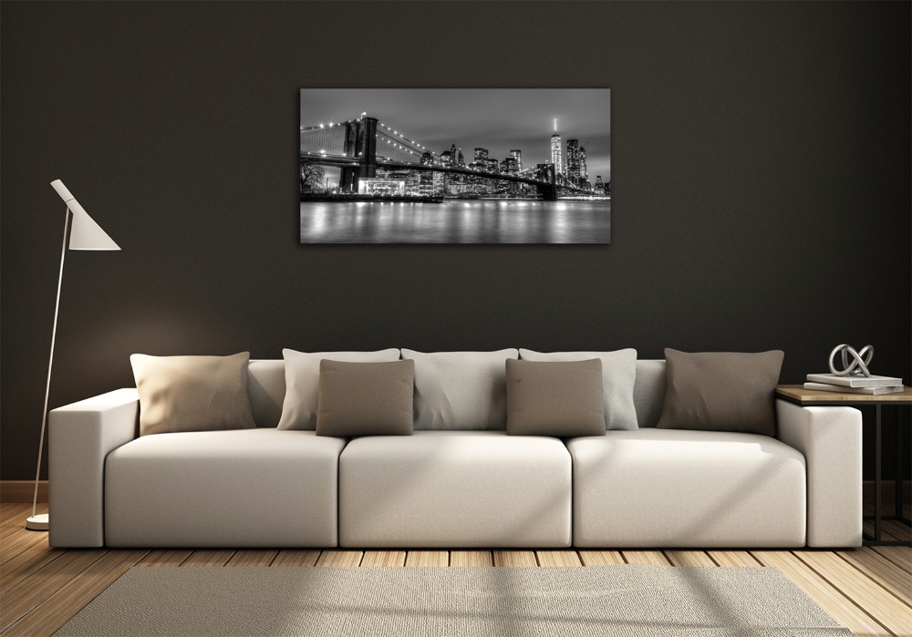 Glass picture print Brooklyn bridge