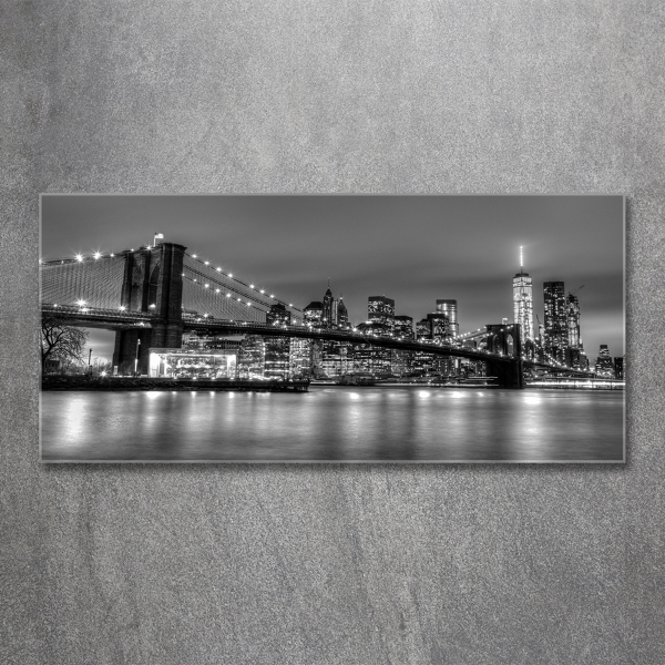 Glass picture print Brooklyn bridge