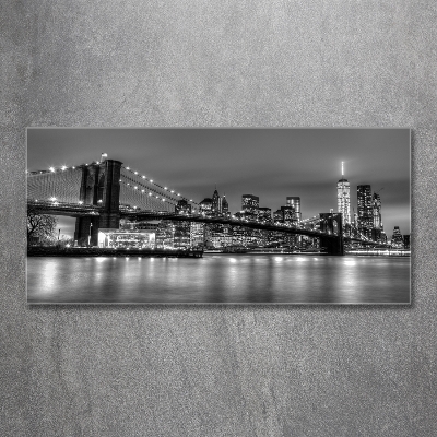 Glass picture print Brooklyn bridge