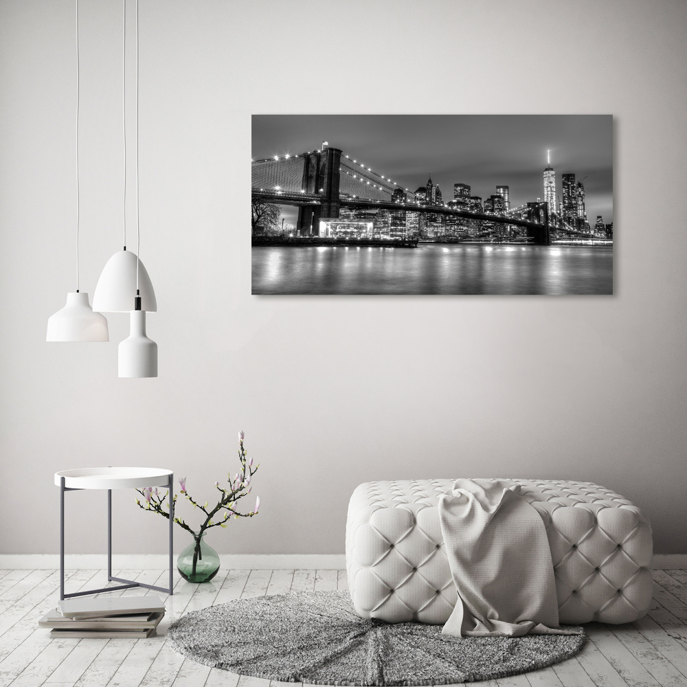 Glass picture print Brooklyn bridge