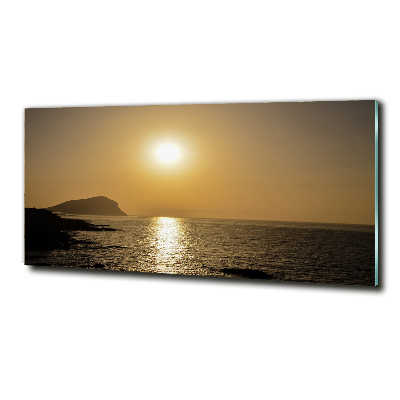 Photo printed on glass Sunset sea