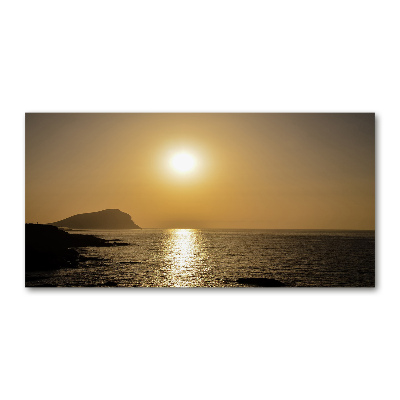 Photo printed on glass Sunset sea