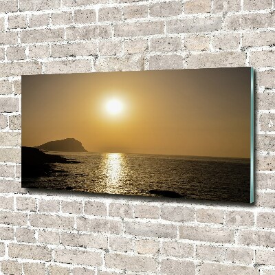 Photo printed on glass Sunset sea