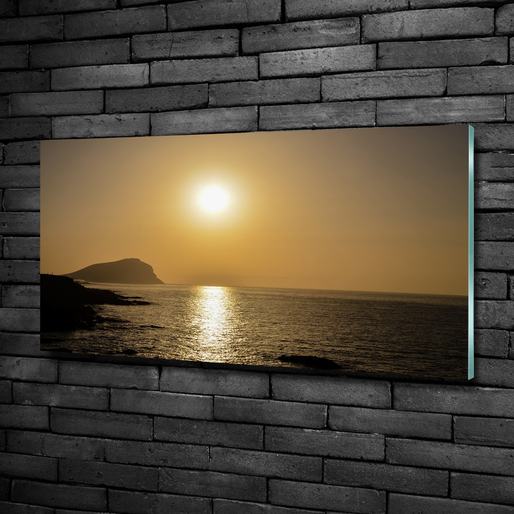 Photo printed on glass Sunset sea