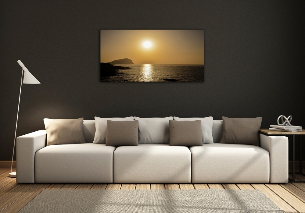 Photo printed on glass Sunset sea