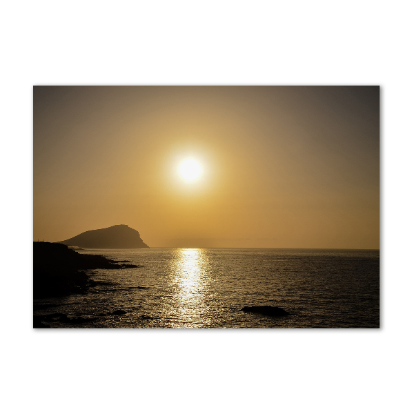 Photo printed on glass Sunset sea