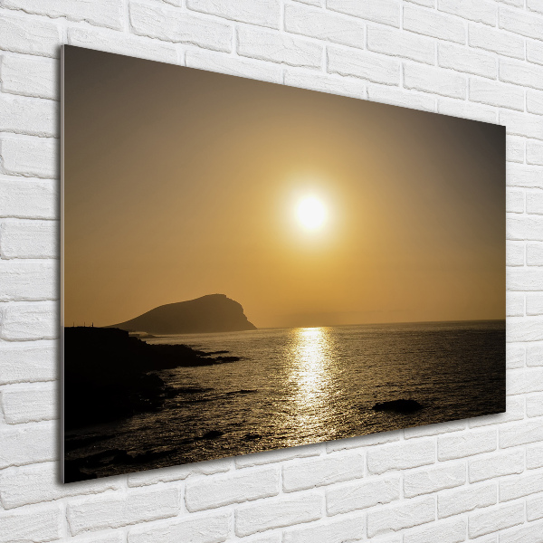 Photo printed on glass Sunset sea