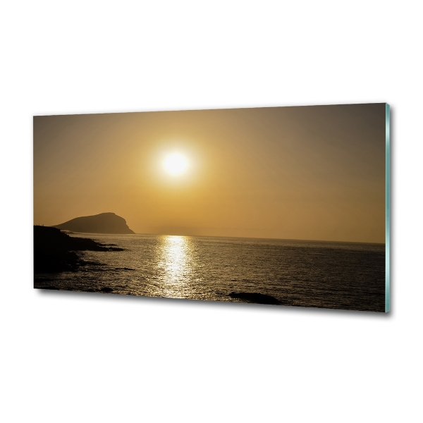 Photo printed on glass Sunset sea