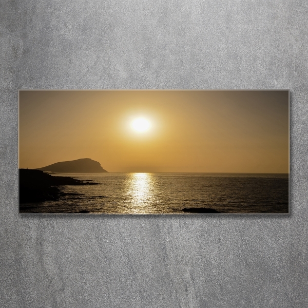 Photo printed on glass Sunset sea