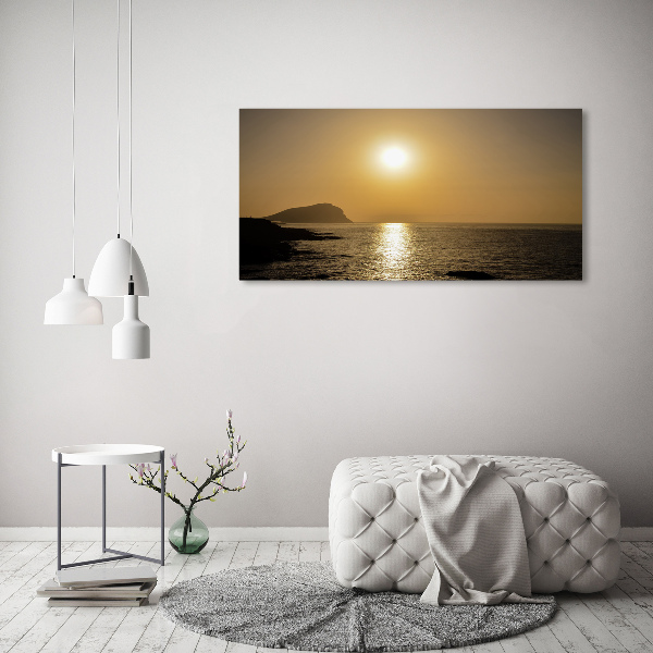 Photo printed on glass Sunset sea