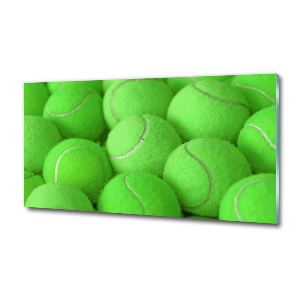 Glass wall art Tennis balls