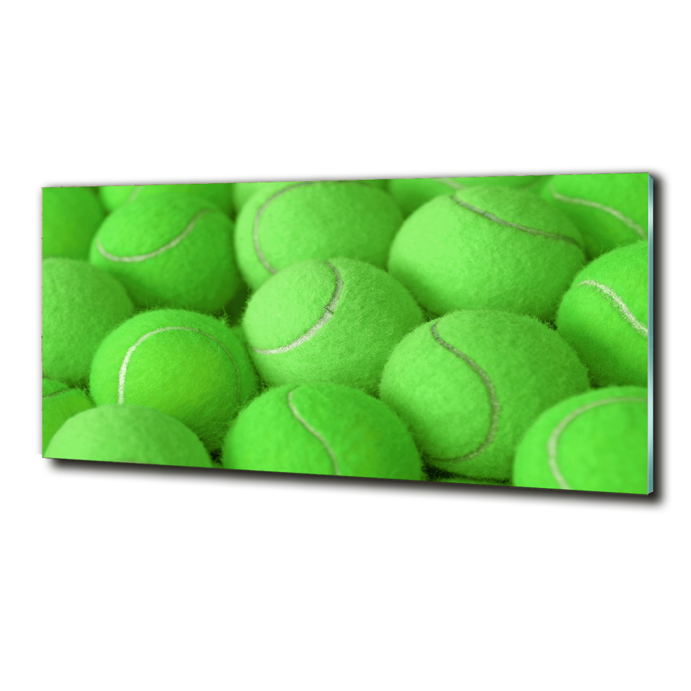 Glass wall art Tennis balls