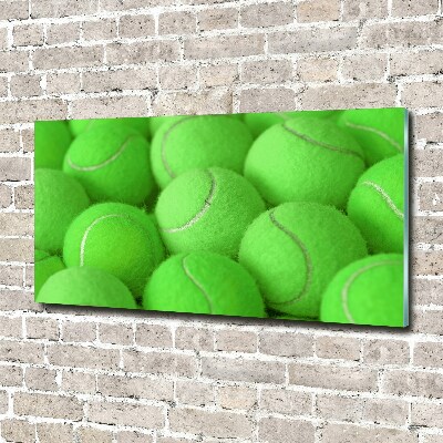 Glass wall art Tennis balls