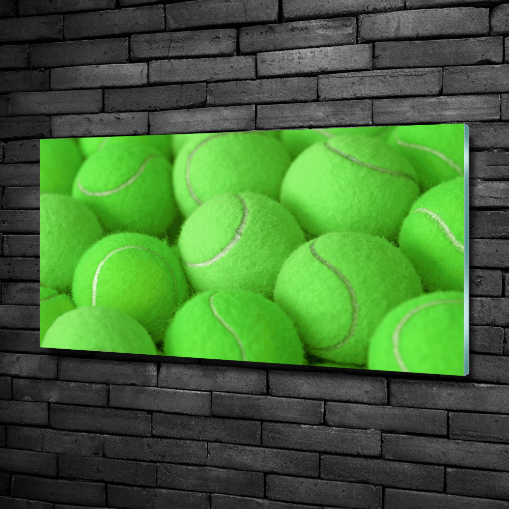 Glass wall art Tennis balls