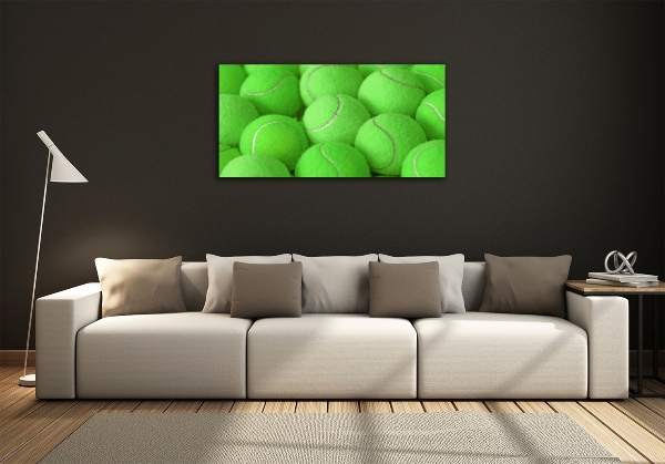 Glass wall art Tennis balls