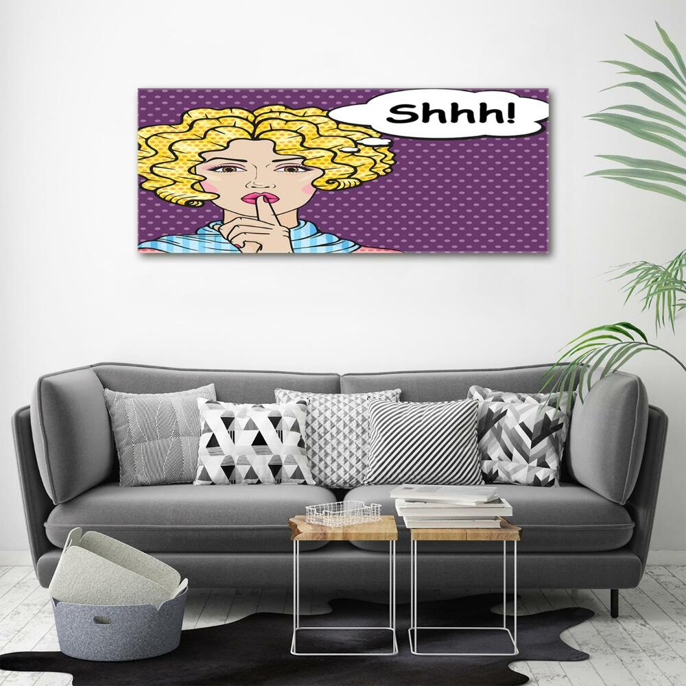 Glass art print Woman comic book