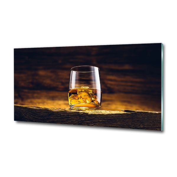 Glass wall art Bourbon in a glass