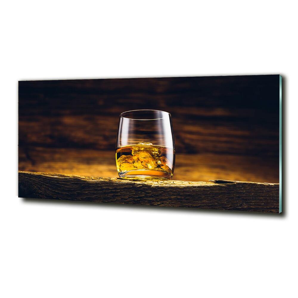 Glass wall art Bourbon in a glass